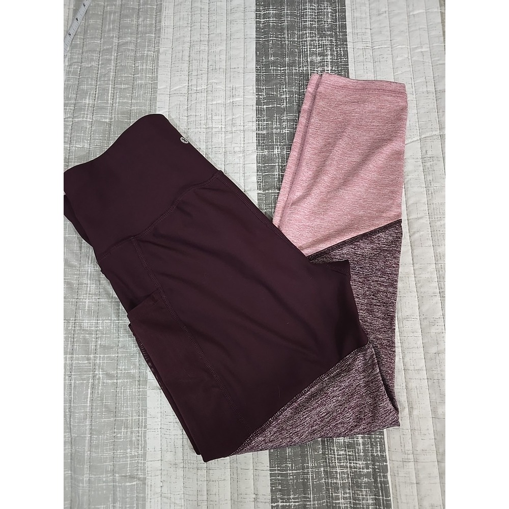 Xersion leggings Burgundy And Pink Sz medium